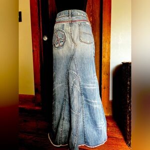Lucky Brand denim maxi skirt size 10